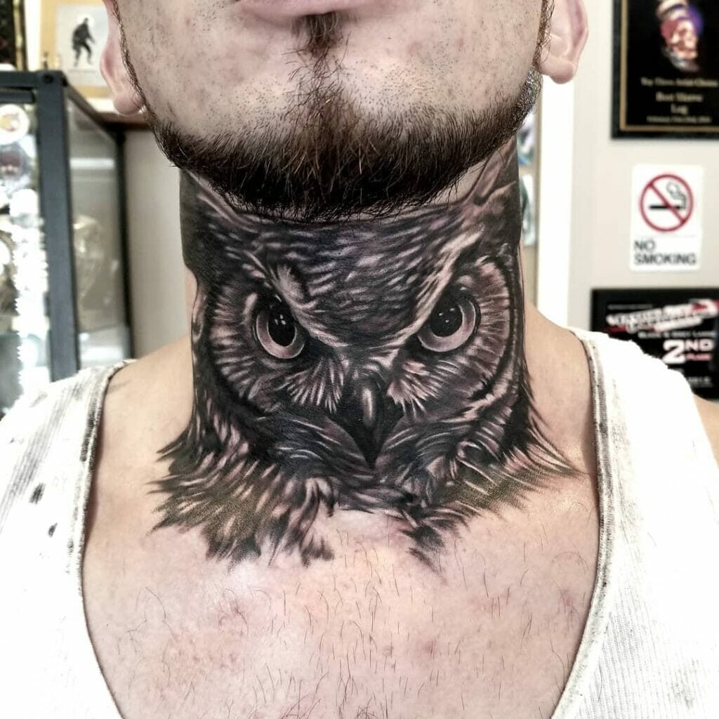 butterfly neck tattoo