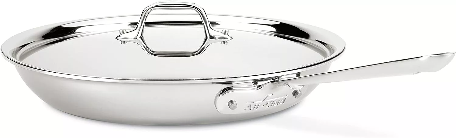 All-Clad D3 Stainless Cookware 12-Inch Fry Pan with Lid