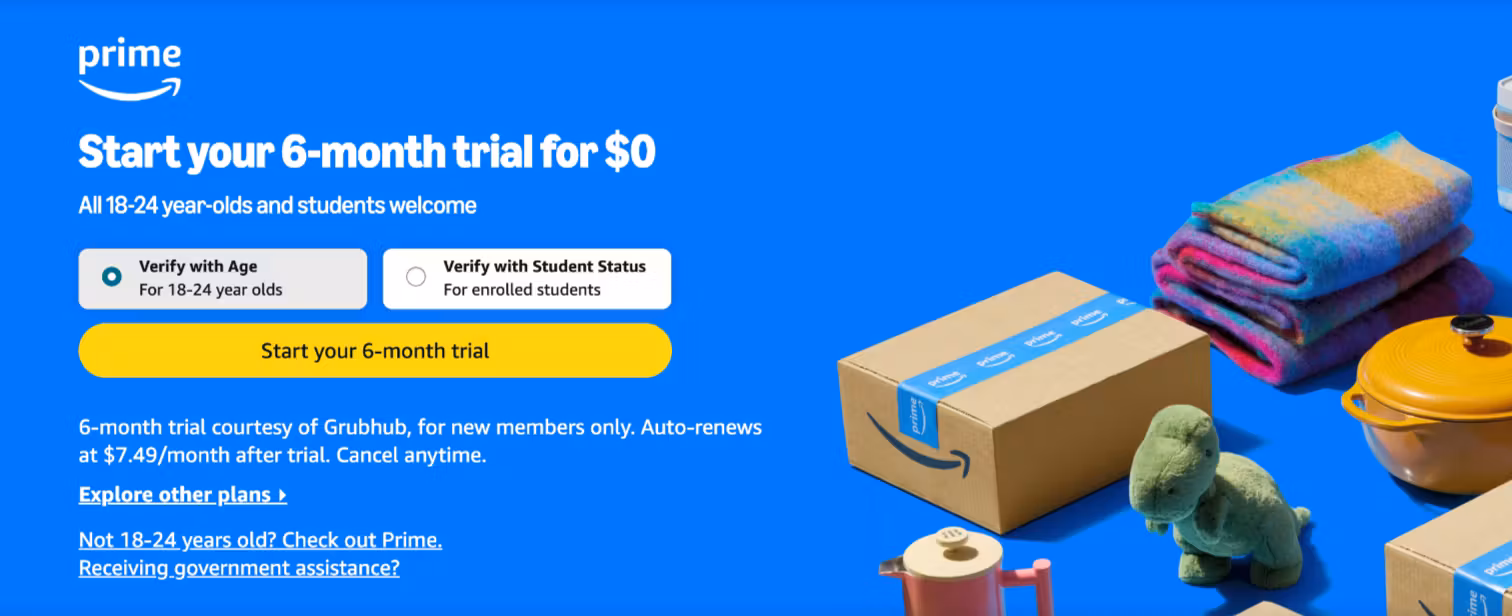 Prime for Young Adults  and Students Trial