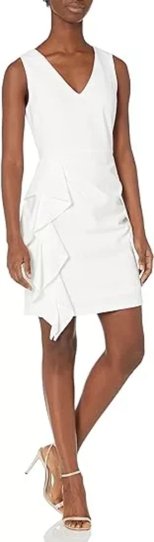 Adrianna Papell Women's Ruffled Crepe Cocktail Dress